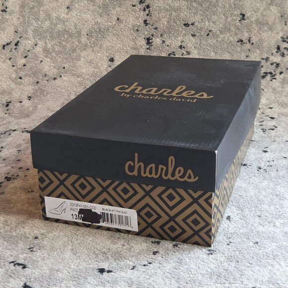 Charles by Charles David Pact Black Patent Pumps Stilettos 13 - Picture 8 of 9